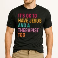 ItS Ok To Have Jesus And A Therapist Too Therapy Christians Cooling Performance Crew T-Shirt