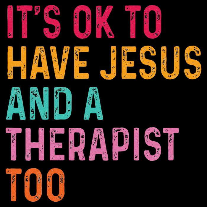 ItS Ok To Have Jesus And A Therapist Too Therapy Christians Cooling Performance Crew T-Shirt
