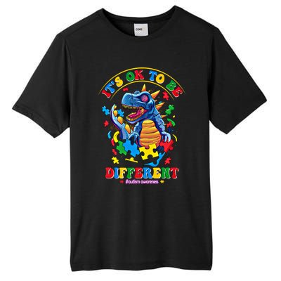 ItS Ok To Be Different Autism Awareness Dinosaur Gift Tall Fusion ChromaSoft Performance T-Shirt