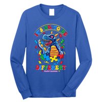 ItS Ok To Be Different Autism Awareness Dinosaur Gift Long Sleeve Shirt