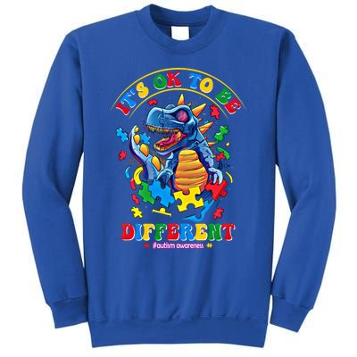 ItS Ok To Be Different Autism Awareness Dinosaur Gift Sweatshirt