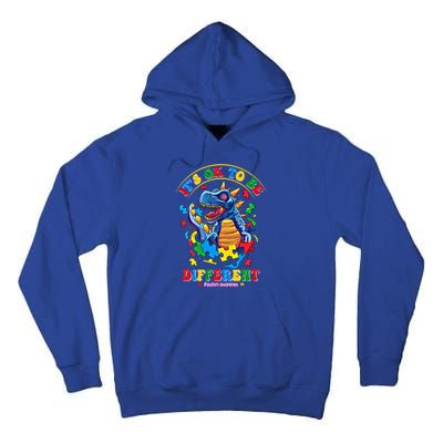 ItS Ok To Be Different Autism Awareness Dinosaur Gift Tall Hoodie