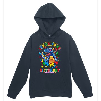 ItS Ok To Be Different Autism Awareness Dinosaur Gift Urban Pullover Hoodie