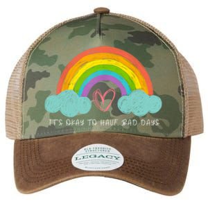 ItS Okay To Have Bad Days Cute Rainbow Mental Health Legacy Tie Dye Trucker Hat