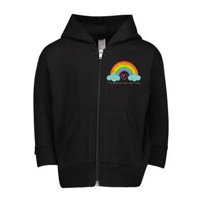 ItS Okay To Have Bad Days Cute Rainbow Mental Health Toddler Zip Fleece Hoodie