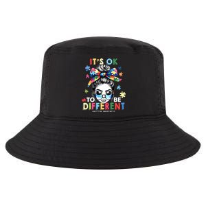 ItS Ok To Be Different Autism Awareness Messy Bun Gift Cool Comfort Performance Bucket Hat