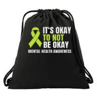 It's Okay To Not Be Okay Mental Health Ribbon Drawstring Bag