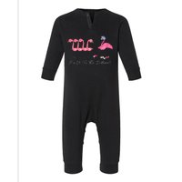 It's Ok To Be Different Funny Flamingo Golf Lover Infant Fleece One Piece