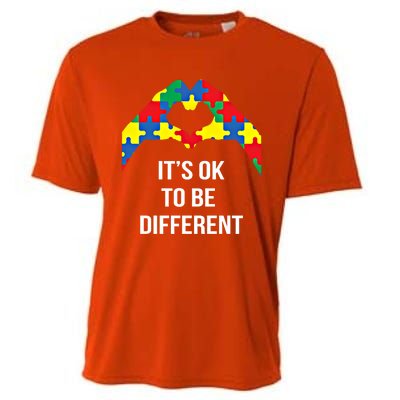 ItS Ok To Be Different Autism Awareness Month Acceptance Gift Cooling Performance Crew T-Shirt