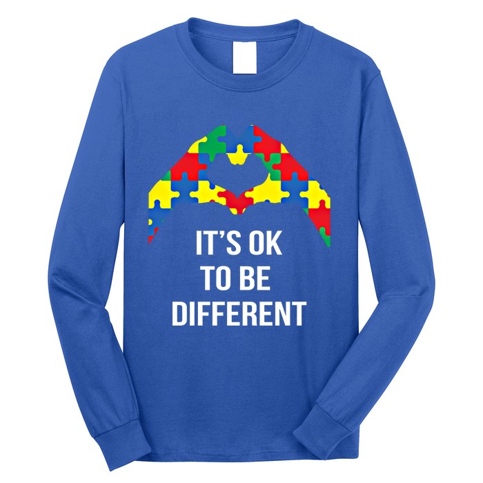 ItS Ok To Be Different Autism Awareness Month Acceptance Gift Long Sleeve Shirt