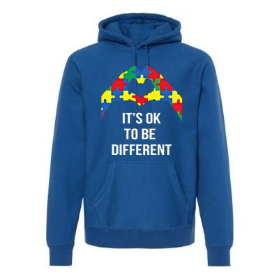 ItS Ok To Be Different Autism Awareness Month Acceptance Gift Premium Hoodie