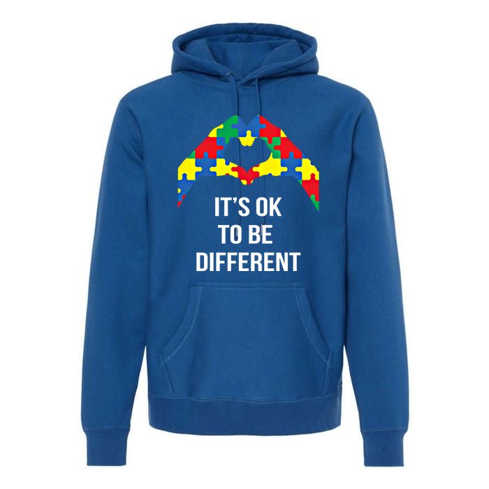 ItS Ok To Be Different Autism Awareness Month Acceptance Gift Premium Hoodie