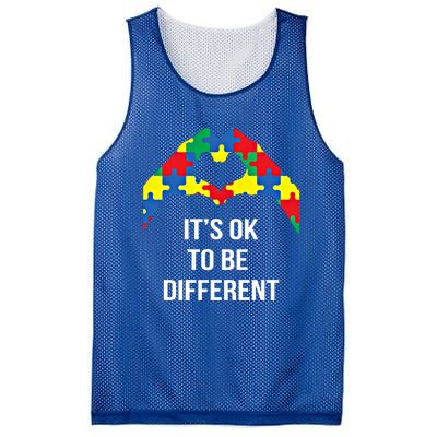 ItS Ok To Be Different Autism Awareness Month Acceptance Gift Mesh Reversible Basketball Jersey Tank