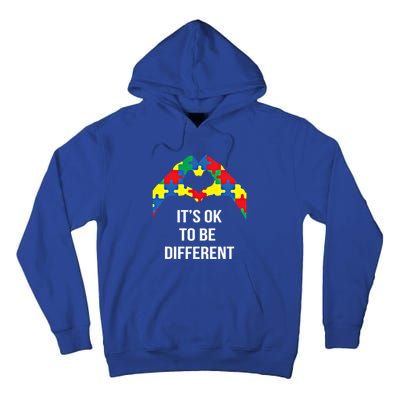 ItS Ok To Be Different Autism Awareness Month Acceptance Gift Tall Hoodie