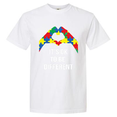 ItS Ok To Be Different Autism Awareness Month Acceptance Gift Garment-Dyed Heavyweight T-Shirt