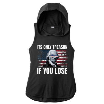 Its Only Treason If You Lose George Washington Ladies PosiCharge Tri-Blend Wicking Draft Hoodie Tank