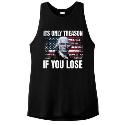 Its Only Treason If You Lose George Washington Ladies PosiCharge Tri-Blend Wicking Tank