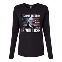 Its Only Treason If You Lose George Washington Womens Cotton Relaxed Long Sleeve T-Shirt