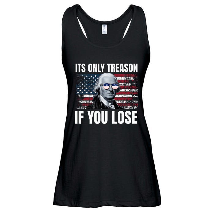 Its Only Treason If You Lose George Washington Ladies Essential Flowy Tank