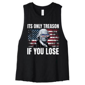 Its Only Treason If You Lose George Washington Women's Racerback Cropped Tank