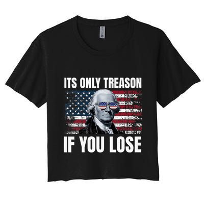 Its Only Treason If You Lose George Washington Crop Top