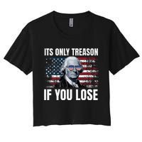 Its Only Treason If You Lose George Washington Women's Crop Top Tee