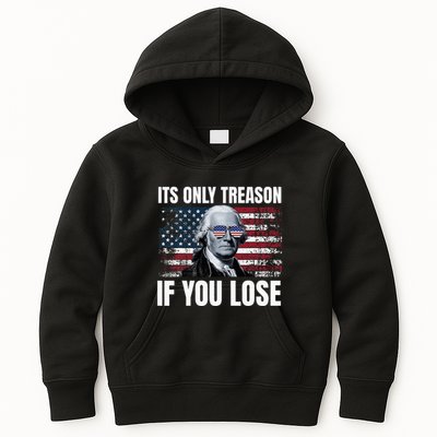 Its Only Treason If You Lose George Washington Kids Hoodie