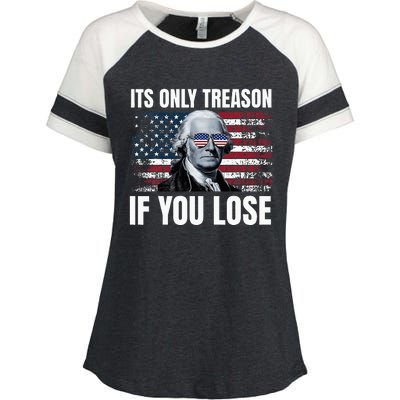 Its Only Treason If You Lose George Washington Enza Ladies Jersey Colorblock Tee