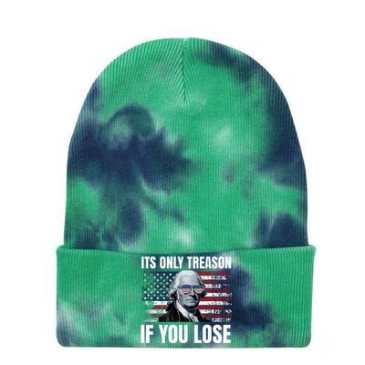 Its Only Treason If You Lose George Washington Tie Dye 12in Knit Beanie