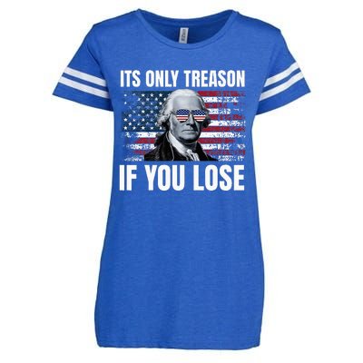 Its Only Treason If You Lose George Washington Enza Ladies Jersey Football T-Shirt