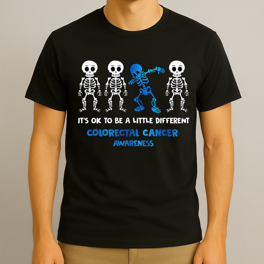 It's OK To Be A Little Different Colorectal Cancer Awareness T-Shirt