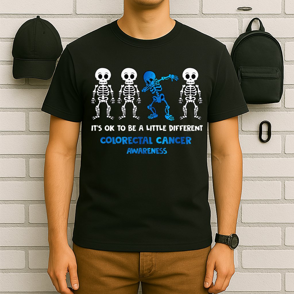 It's OK To Be A Little Different Colorectal Cancer Awareness T-Shirt