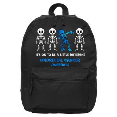 It's OK To Be A Little Different Colorectal Cancer Awareness 16 in Basic Backpack
