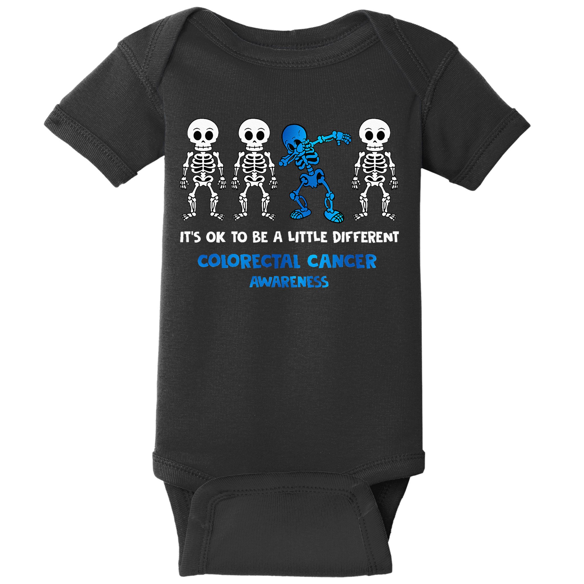 It's OK To Be A Little Different Colorectal Cancer Awareness Baby Bodysuit