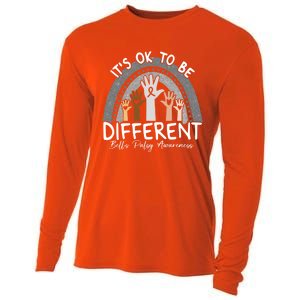 It's Ok To Be Different Bell’s Palsy Awareness Silver Funny Gift Cooling Performance Long Sleeve Crew