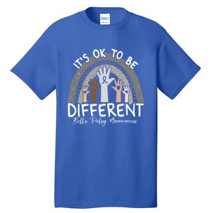 It's Ok To Be Different Bell’s Palsy Awareness Silver Funny Gift Tall T-Shirt