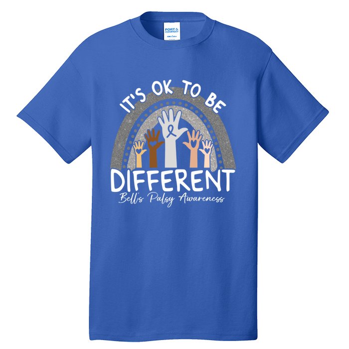 It's Ok To Be Different Bell’s Palsy Awareness Silver Funny Gift Tall T-Shirt