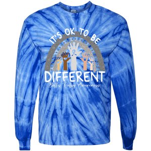 It's Ok To Be Different Bell’s Palsy Awareness Silver Funny Gift Tie-Dye Long Sleeve Shirt