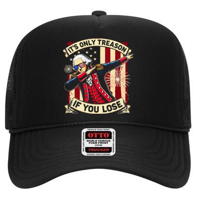 ItS Only Treason If You Lose George Washington High Crown Mesh Back Trucker Hat