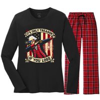 ItS Only Treason If You Lose George Washington Women's Long Sleeve Flannel Pajama Set 