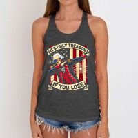 ItS Only Treason If You Lose George Washington Women's Knotted Racerback Tank