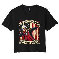 ItS Only Treason If You Lose George Washington Women's Crop Top Tee