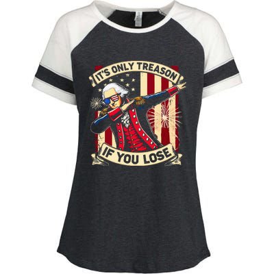 ItS Only Treason If You Lose George Washington Enza Ladies Jersey Colorblock Tee