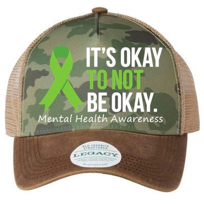 Its Okay To Not Be Okay Mental Health Awareness Ribbon Legacy Tie Dye Trucker Hat