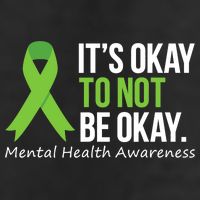 Its Okay To Not Be Okay Mental Health Awareness Ribbon 7 Panel Mesh Trucker Snapback Hat