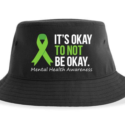 Its Okay To Not Be Okay Mental Health Awareness Ribbon Sustainable Bucket Hat