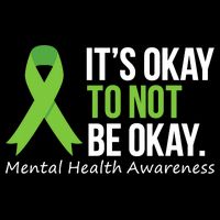 Its Okay To Not Be Okay Mental Health Awareness Ribbon Drawstring Bag
