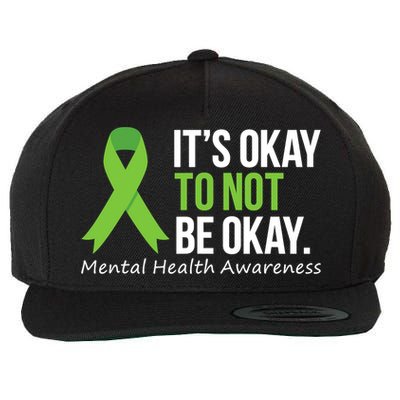Its Okay To Not Be Okay Mental Health Awareness Ribbon Wool Snapback Cap