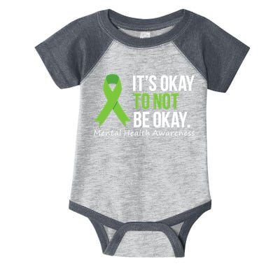 Its Okay To Not Be Okay Mental Health Awareness Ribbon Infant Baby Jersey Bodysuit