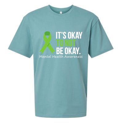 Its Okay To Not Be Okay Mental Health Awareness Ribbon Sueded Cloud Jersey T-Shirt